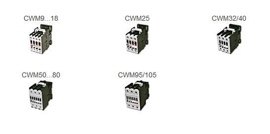 модели CWM - Контакторы 9...105A